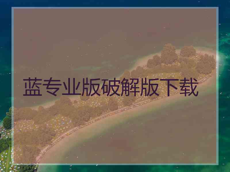 蓝专业版破解版下载