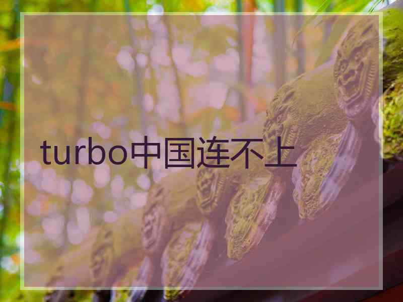 turbo中国连不上