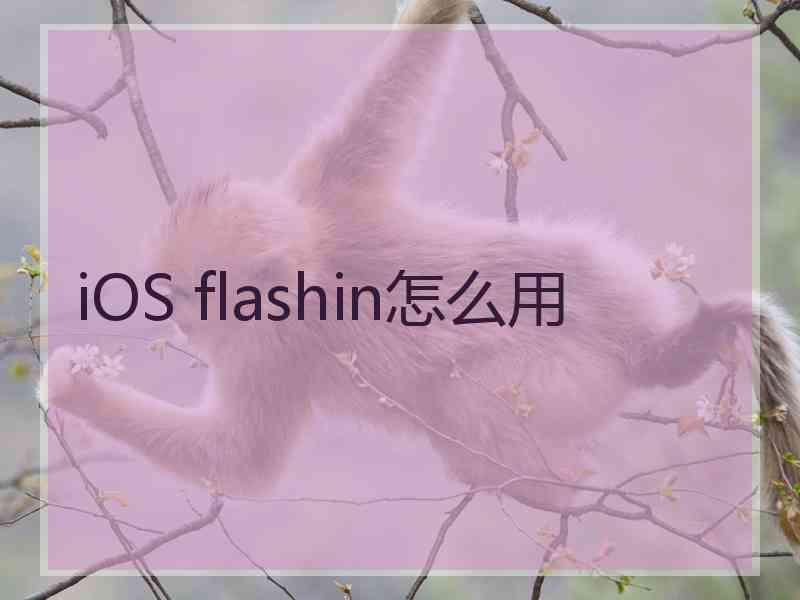 iOS flashin怎么用