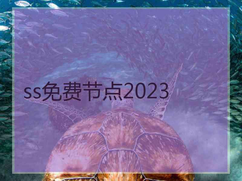 ss免费节点2023