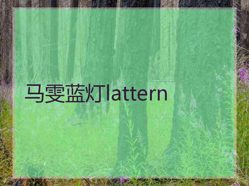 马雯蓝灯lattern